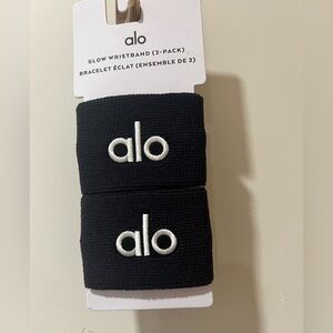 ALO Yoga Black Wristband Duo